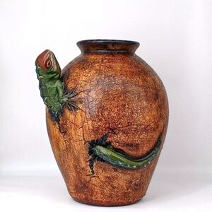 New Glazed Frost Resistant Italian Terracotta Dragons Tail Vase By Solis Ollin